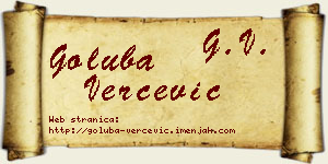Goluba Verčević vizit kartica